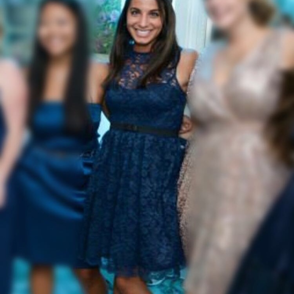 Beautiful Navy Blue Lace Dress